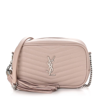 Saint Laurent Grain De Poudre Matelasse Monogram Mini Lou Camera Bag Marble Pink 1 of 10