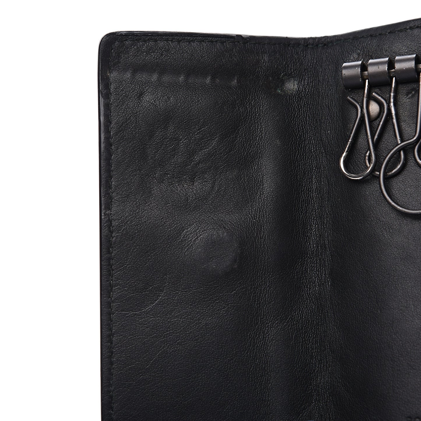 Nappa Intrecciato 6 Key Holder Black