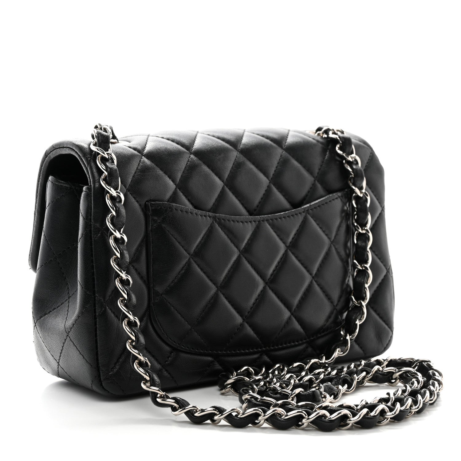 Chanel Lambskin Quilted Mini Rectangular Flap Black 3 of 10
