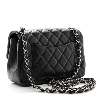 Chanel Lambskin Quilted Mini Rectangular Flap Black 3 of 10