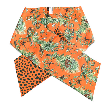 Hermes Silk Equateur Maxi Twilly Cut Orange Vert Mauve 1 of 4