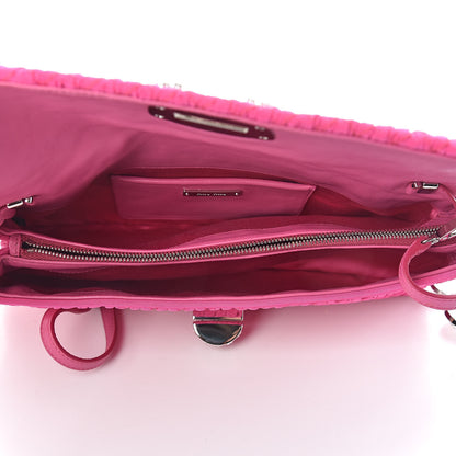 Miu Miu Faille Matelasse Crystal Flap Clutch Pink 5 of 10