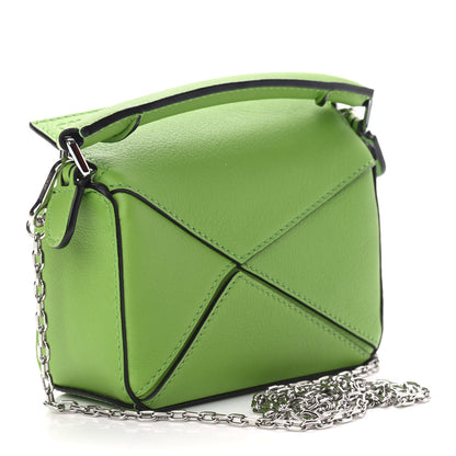 Loewe Calfskin Nano Puzzle Bag Apple Green 3 of 8