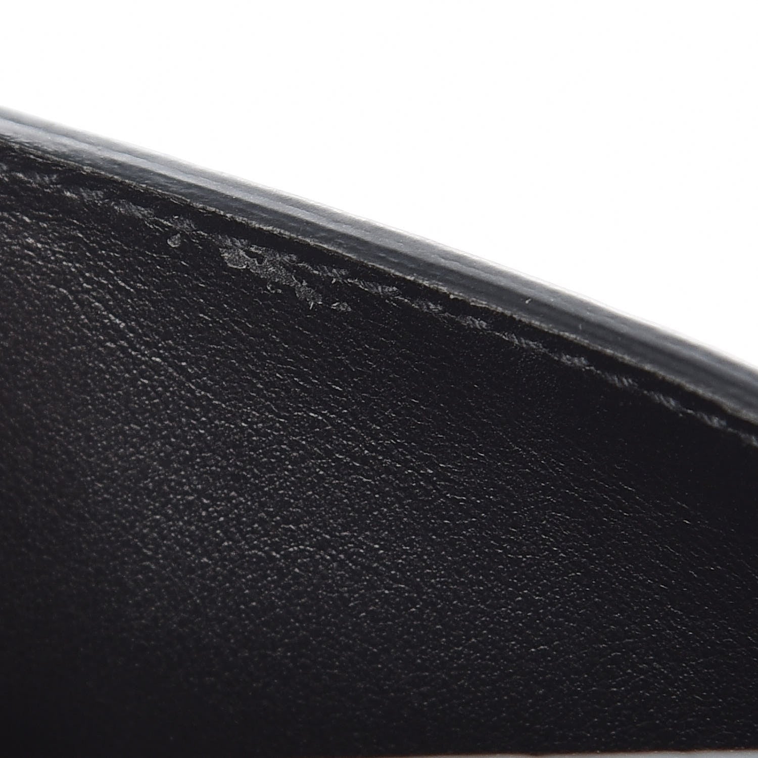 Saint Laurent Calfskin Crocodile Embossed Monogram Sunset Chain Wallet Black 9 of 12