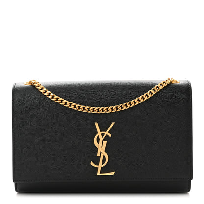 Saint Laurent SAINT LAURENT Grain De Poudre Medium Classic Monogram Kate Satchel Black 1 of 9