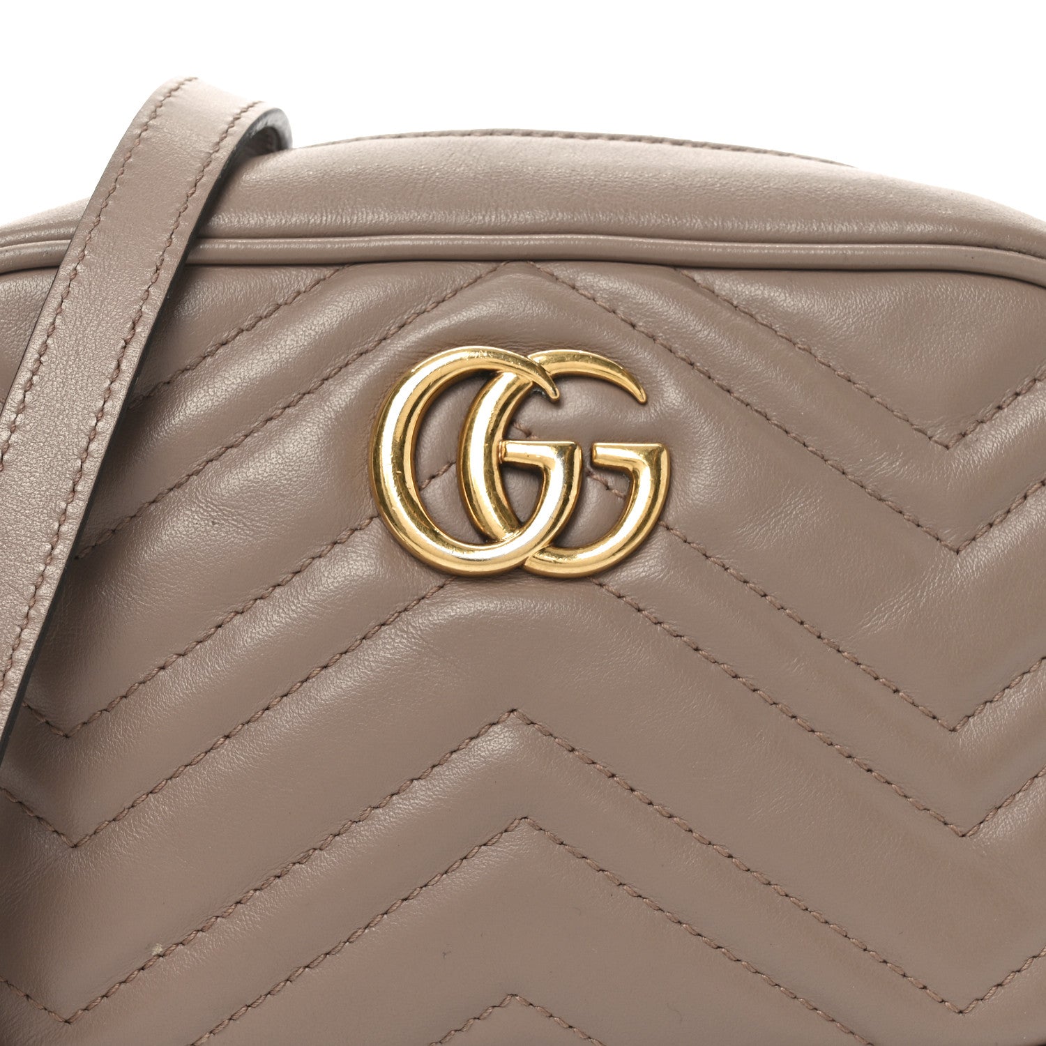 Gucci Calfskin Matelasse Mini GG Marmont Chain Shoulder Bag Porcelain Rose 8 of 11