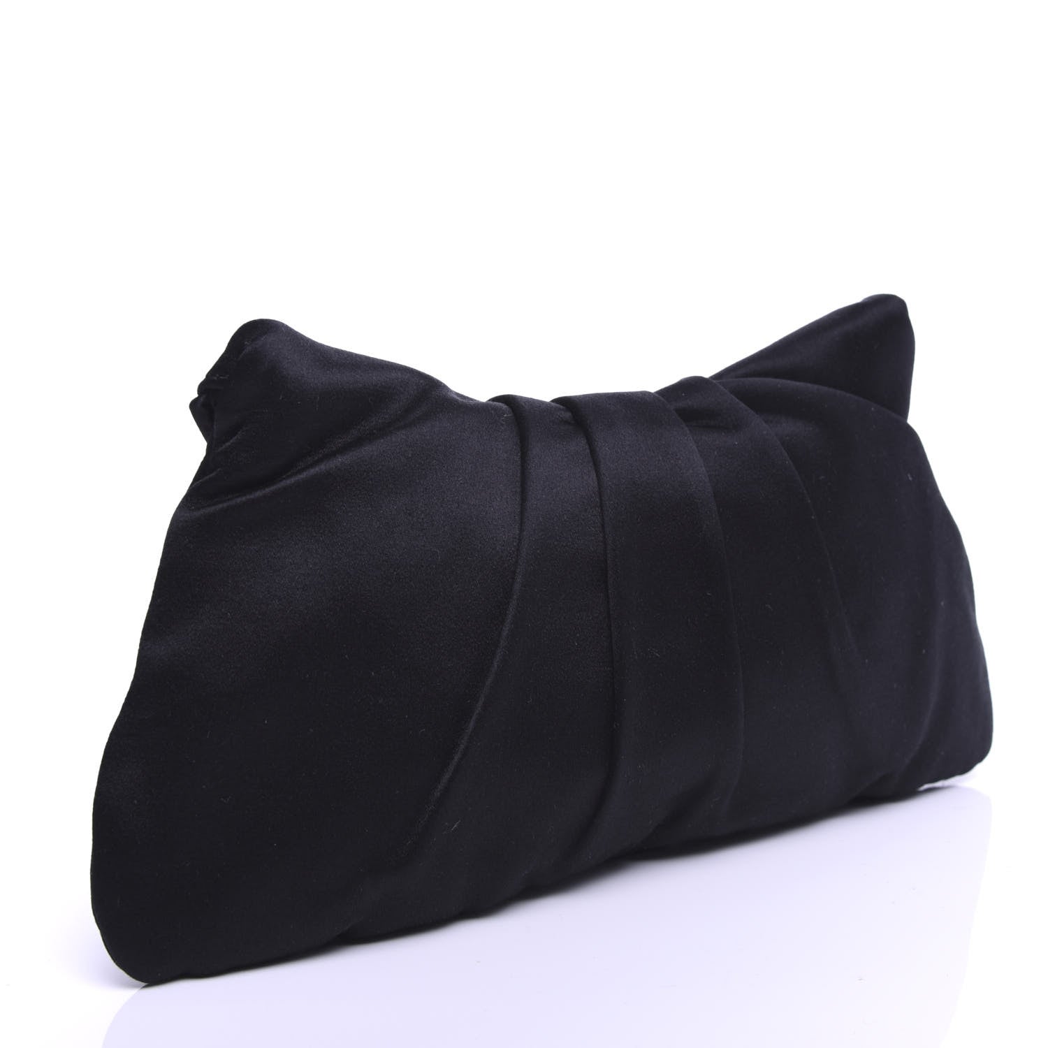 Chanel Satin Quilted Flap Clutch Black 3 of 7