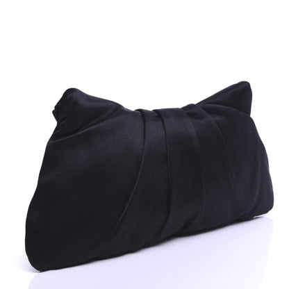 Chanel Satin Quilted Flap Clutch Black 3 of 7