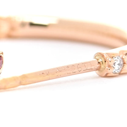 Roberto Coin 18K Rose Gold Diamond .37ctw Inside Out Open Hoop Earrings 5 of 6