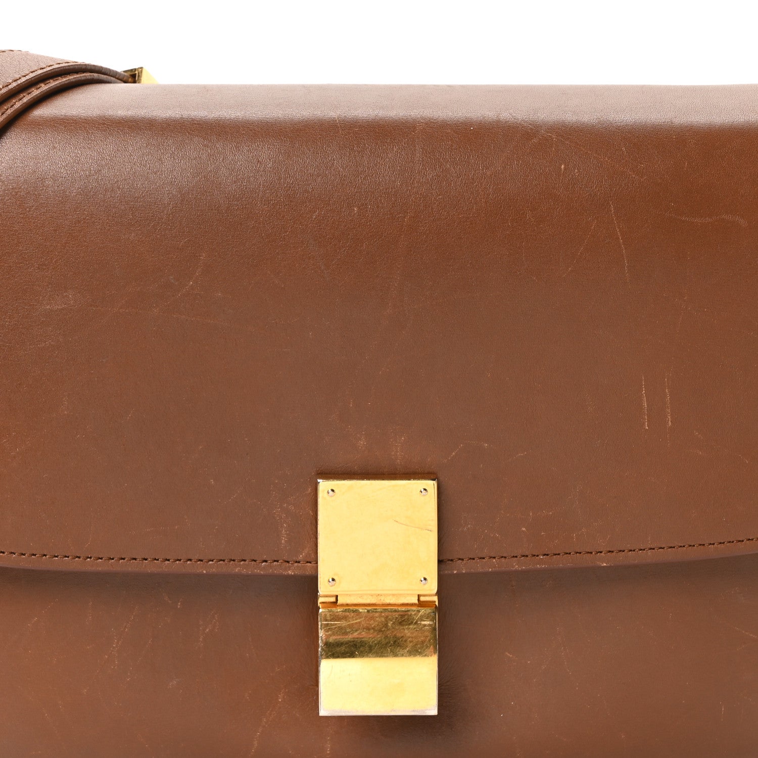 Celine Box Calfskin Medium Classic Box Flap Bag Camel 8 of 11