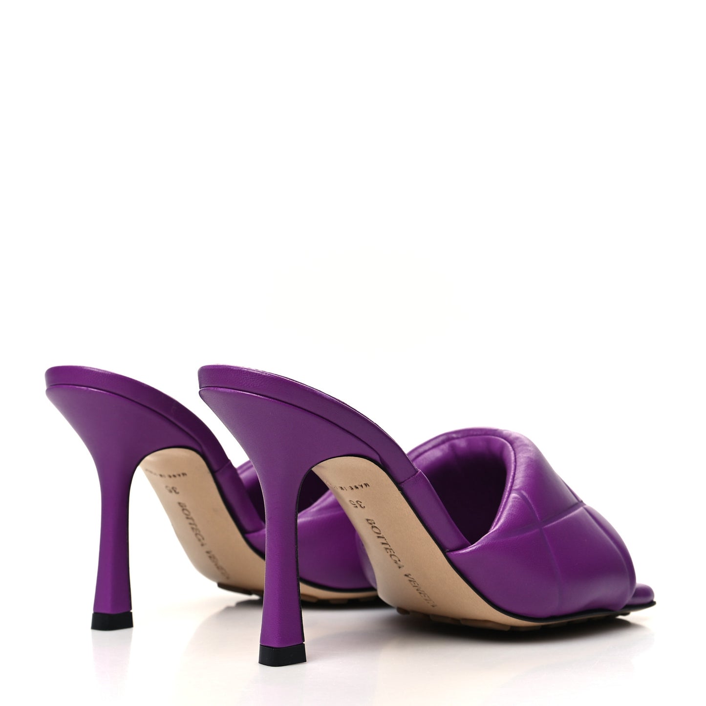 Nappa Quilted Rubber Lido Mule Sandals 35 Gumdrop