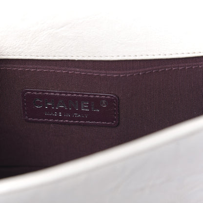 Chanel Crumpled Lambskin Small Studded Boy Flap Ecru 6 of 12