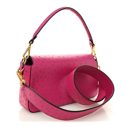 Fendi Ostrich Baguette Ciclamino Pilar 3 of 9