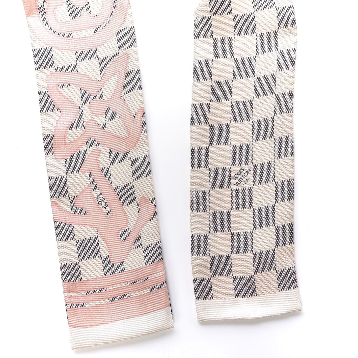Silk Damier Azur Tahitienne Bandeau Rose Ballerine