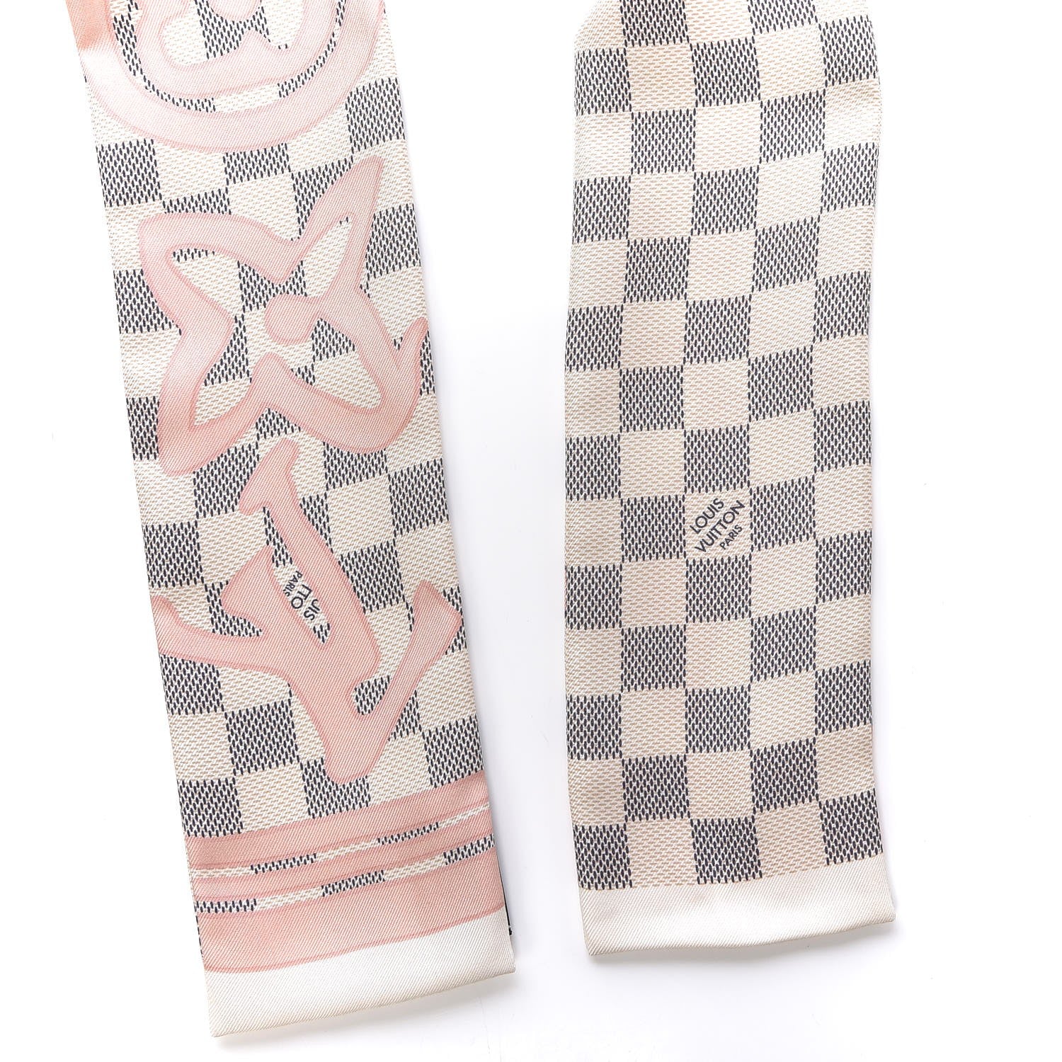 Louis Vuitton Silk Damier Azur Tahitienne Bandeau Rose Ballerine 5 of 5