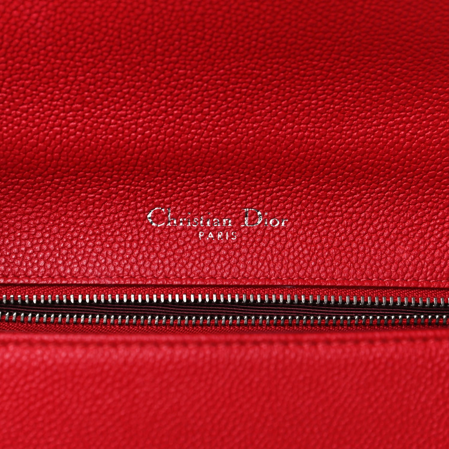 Christian Dior Grained Calfskin Small Diorama Flap Bag Red 6 of 15