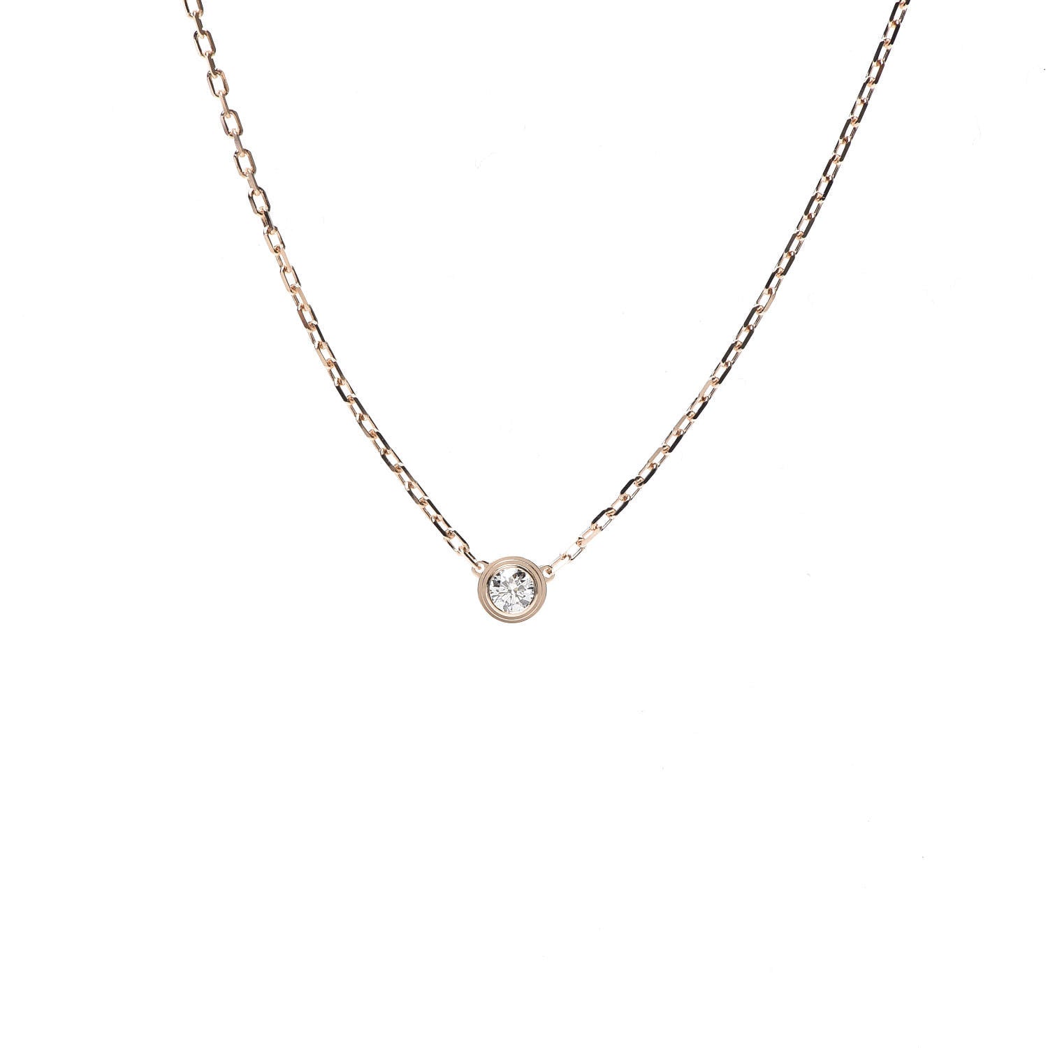 Cartier 18K Pink Gold Diamond SM D'Amour Pendant Necklace 4 of 6