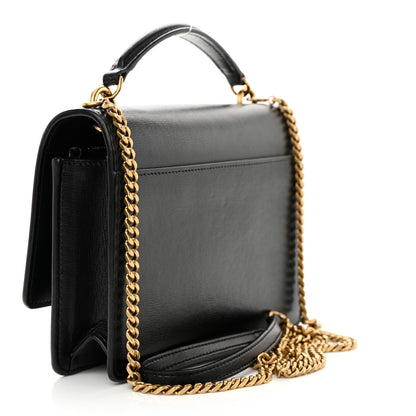 Saint Laurent Calfskin Monogram Sunset Chain Wallet Black 3 of 11