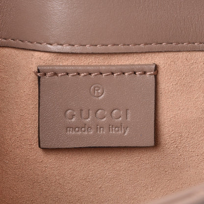 Gucci Calfskin Matelasse Super Mini GG Marmont Shoulder Bag Porcelain Rose 7 of 10