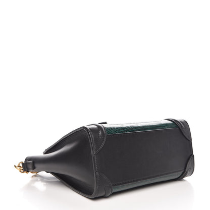 Celine Lizard Smooth Calfskin Nano Luggage Dark Green 5 of 8