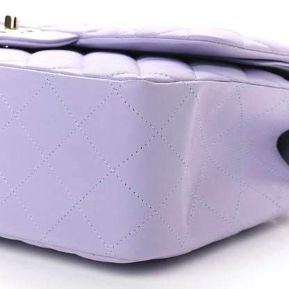 Chanel Lambskin Quilted Jumbo Double Flap Light Purple 8 of 8