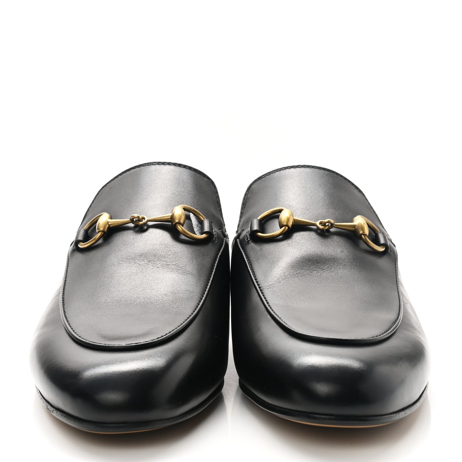 Gucci Calfskin Womens Princetown Slippers 37.5 Black 2 of 10