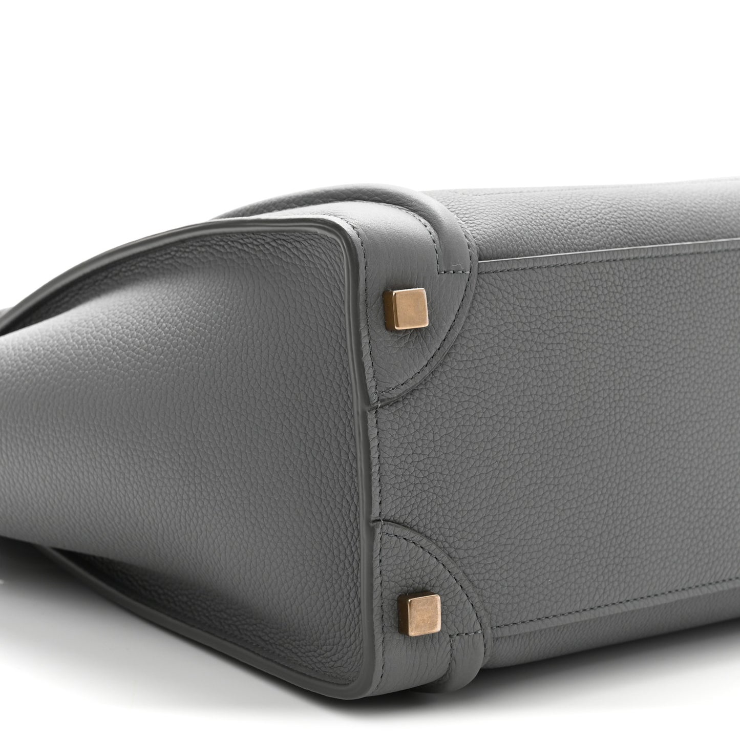 Baby Drummed Calfskin Micro Luggage Kohl