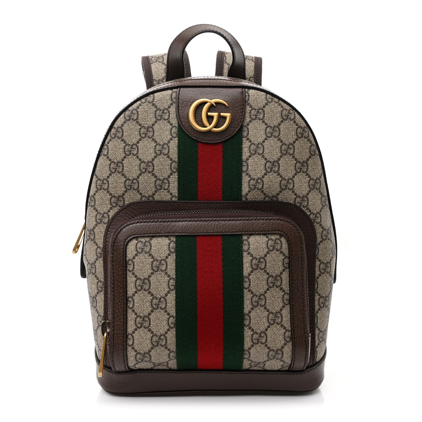 GG Supreme Monogram Calfskin Web Small Ophidia Day BackpacK Beige Ebony New Acero