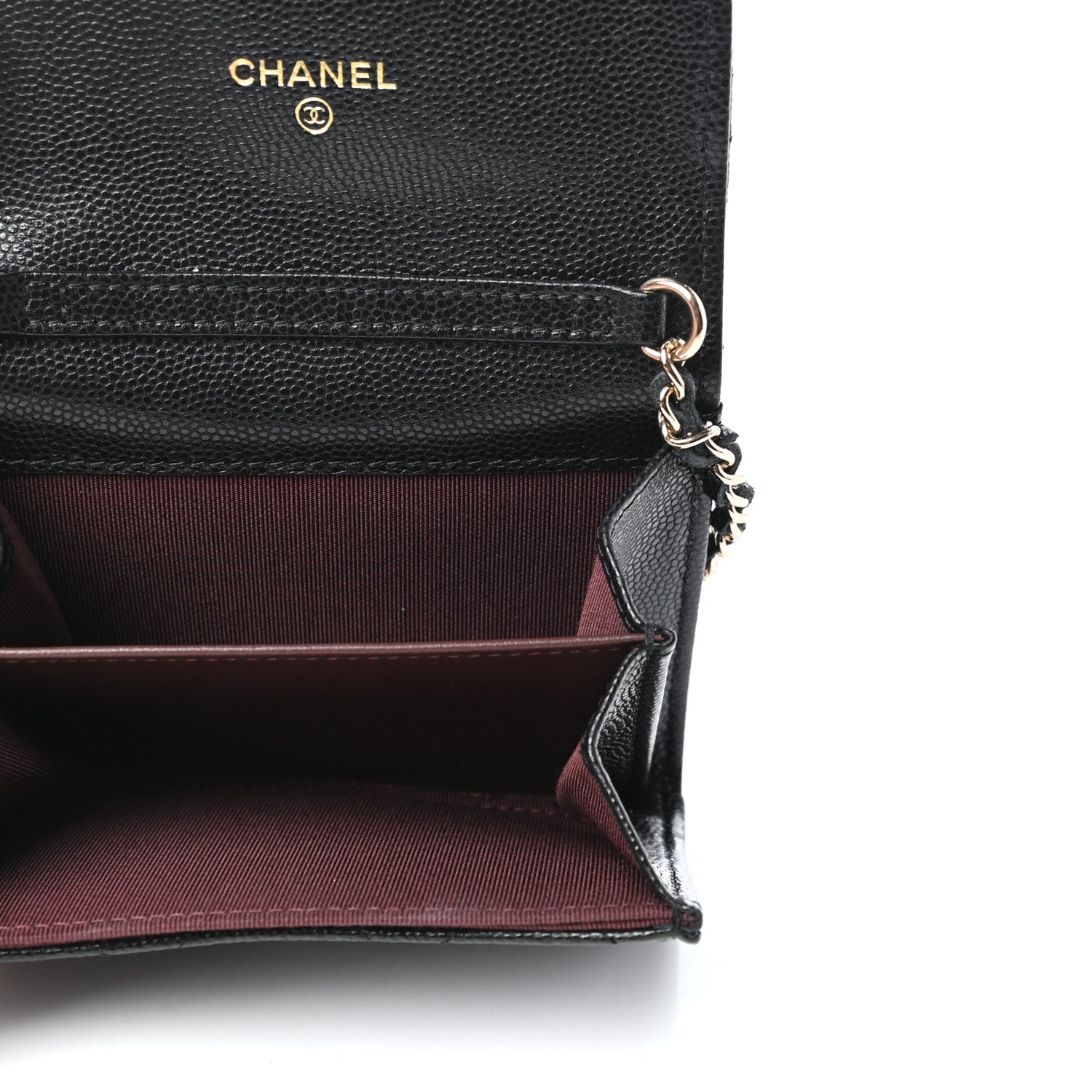 Chanel Caviar Quilted Flap Card Holder On Chain Black 5 of 11