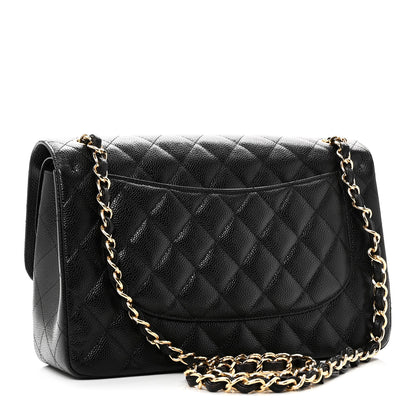 Chanel Caviar Quilted Jumbo Double Flap Black 3 of 11