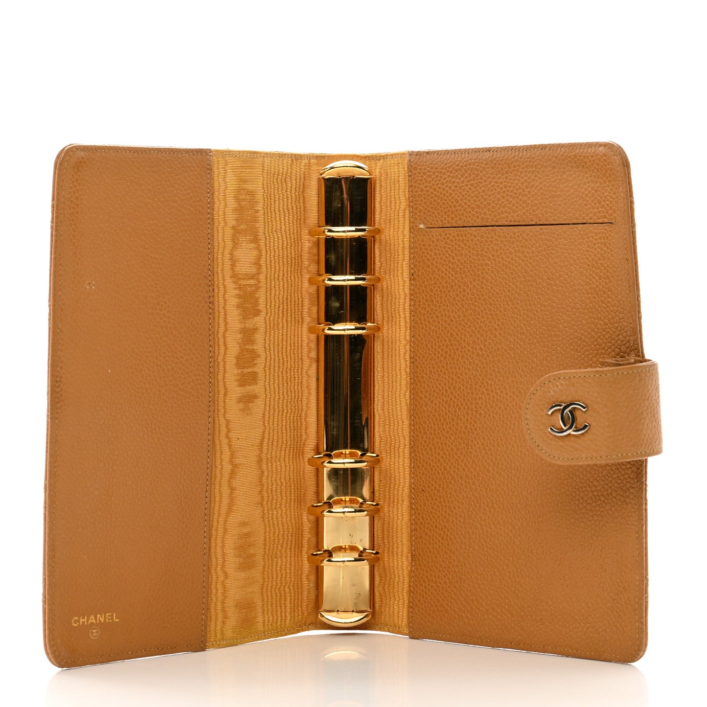 Caviar Stitched Agenda Cover Beige