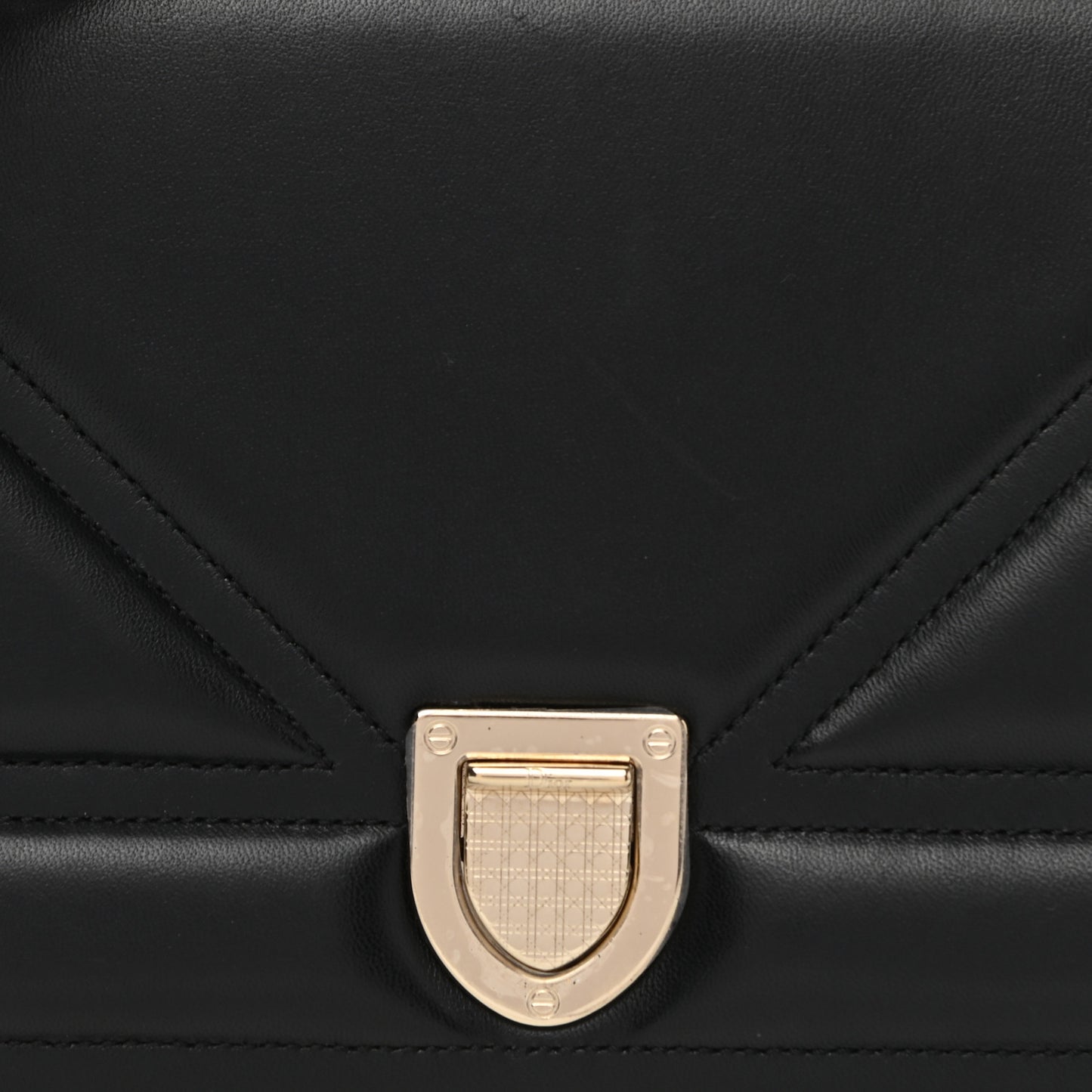 Lambskin Medium Diorama Flap Bag Black