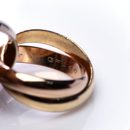 Cartier 18K Pink Yellow White Gold Trinity Ring 52 6 5 of 7
