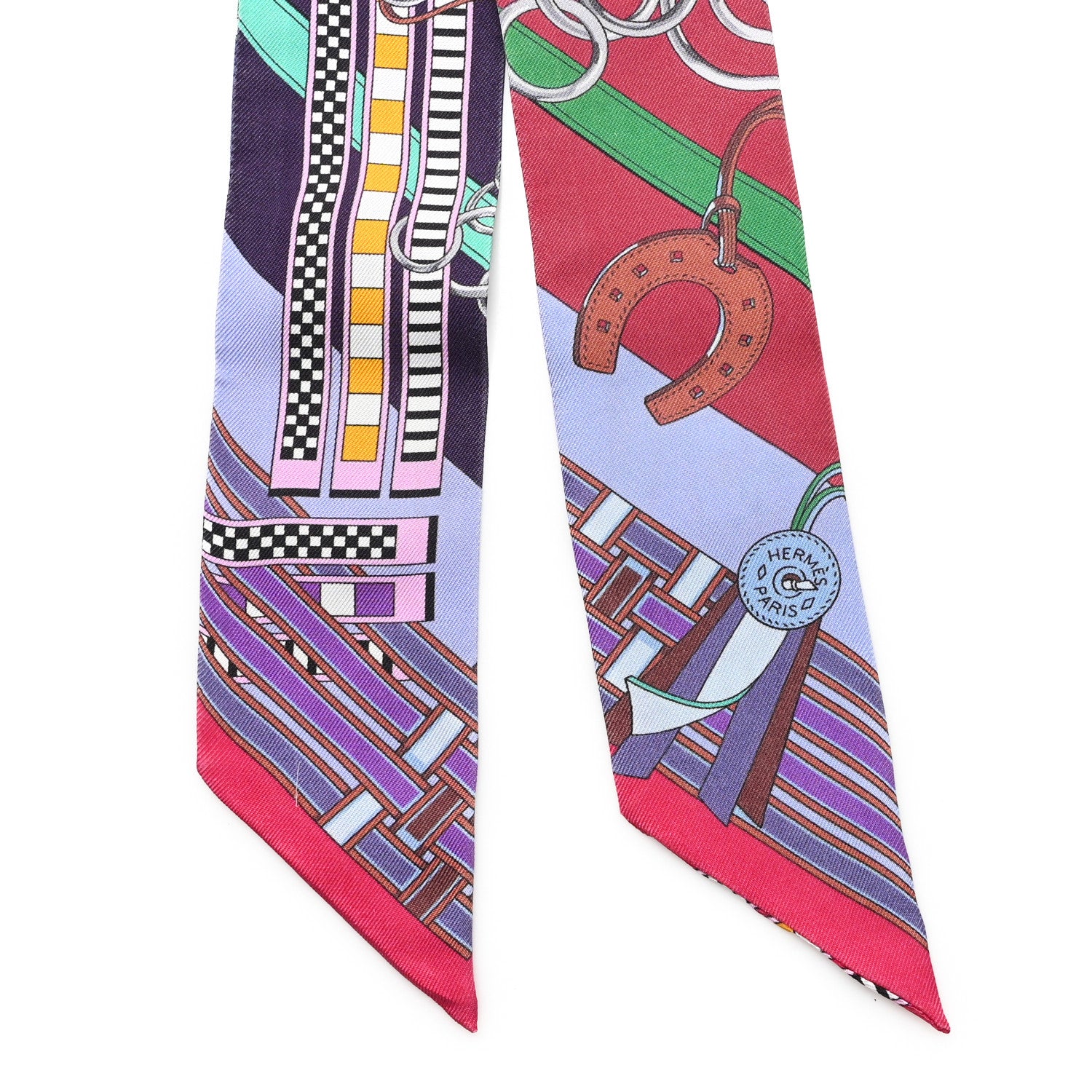 Hermes Silk Brides et Gris Twilly Multicolor 2 of 3