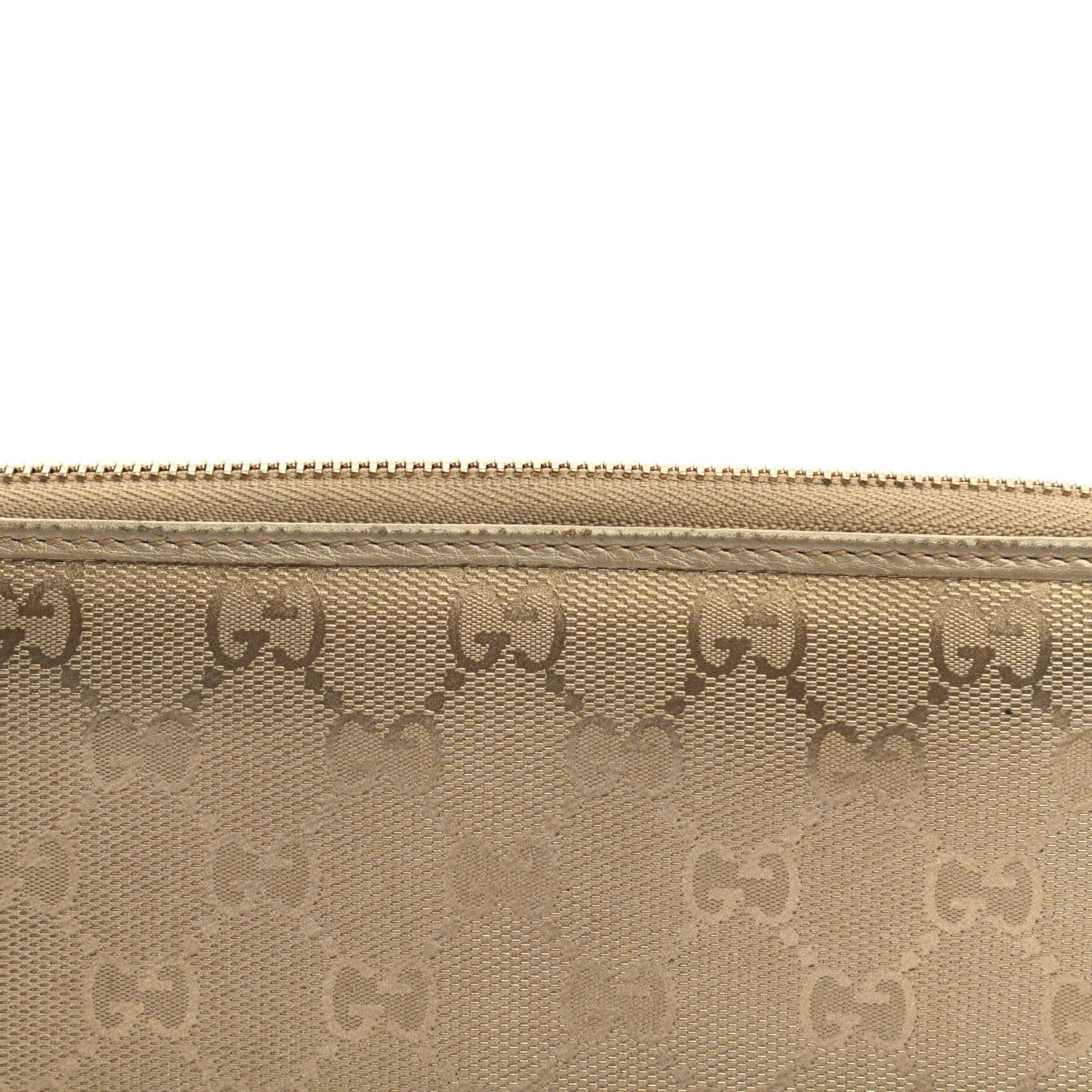 Gucci Imprime Monogram GG Pierce Zip Around Wallet Gold 11 of 14