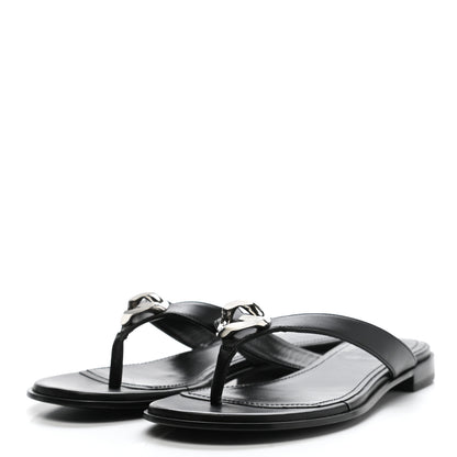 Givenchy Calfskin G Chain Sandals 36 Black 3 of 8