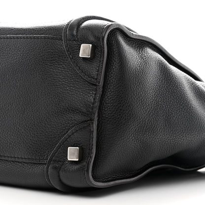 Celine Drummed Calfskin Micro Luggage Black 10 of 10