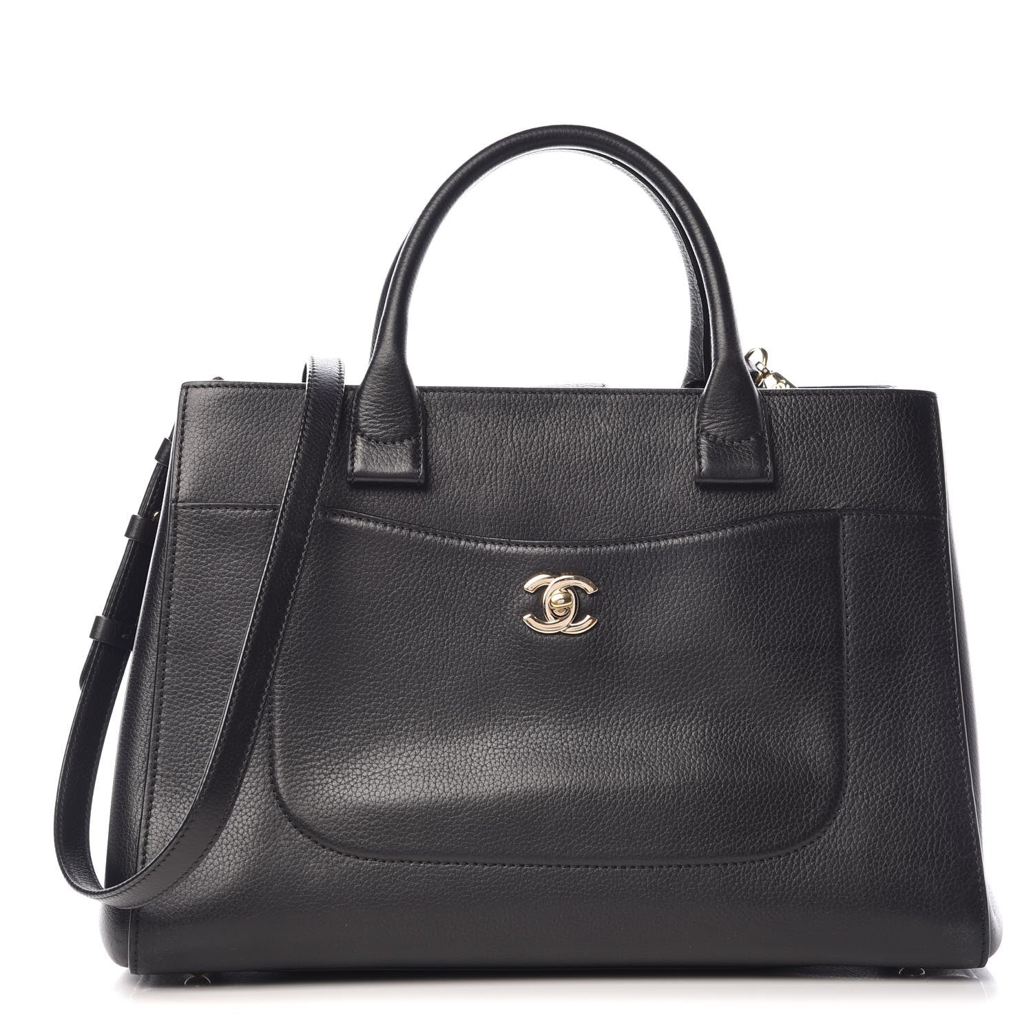 Chanel Grained Calfskin Small Neo Executive Shopper Tote Black 1 of 11