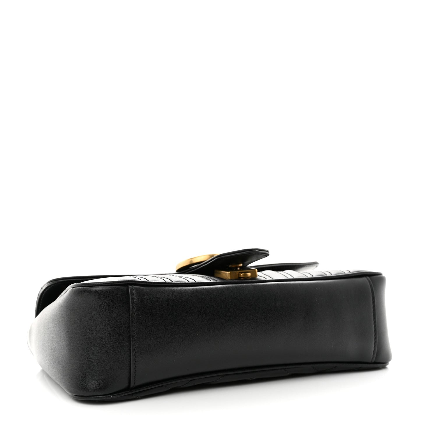 Calfskin Matelasse Small GG Marmont Shoulder Bag Black