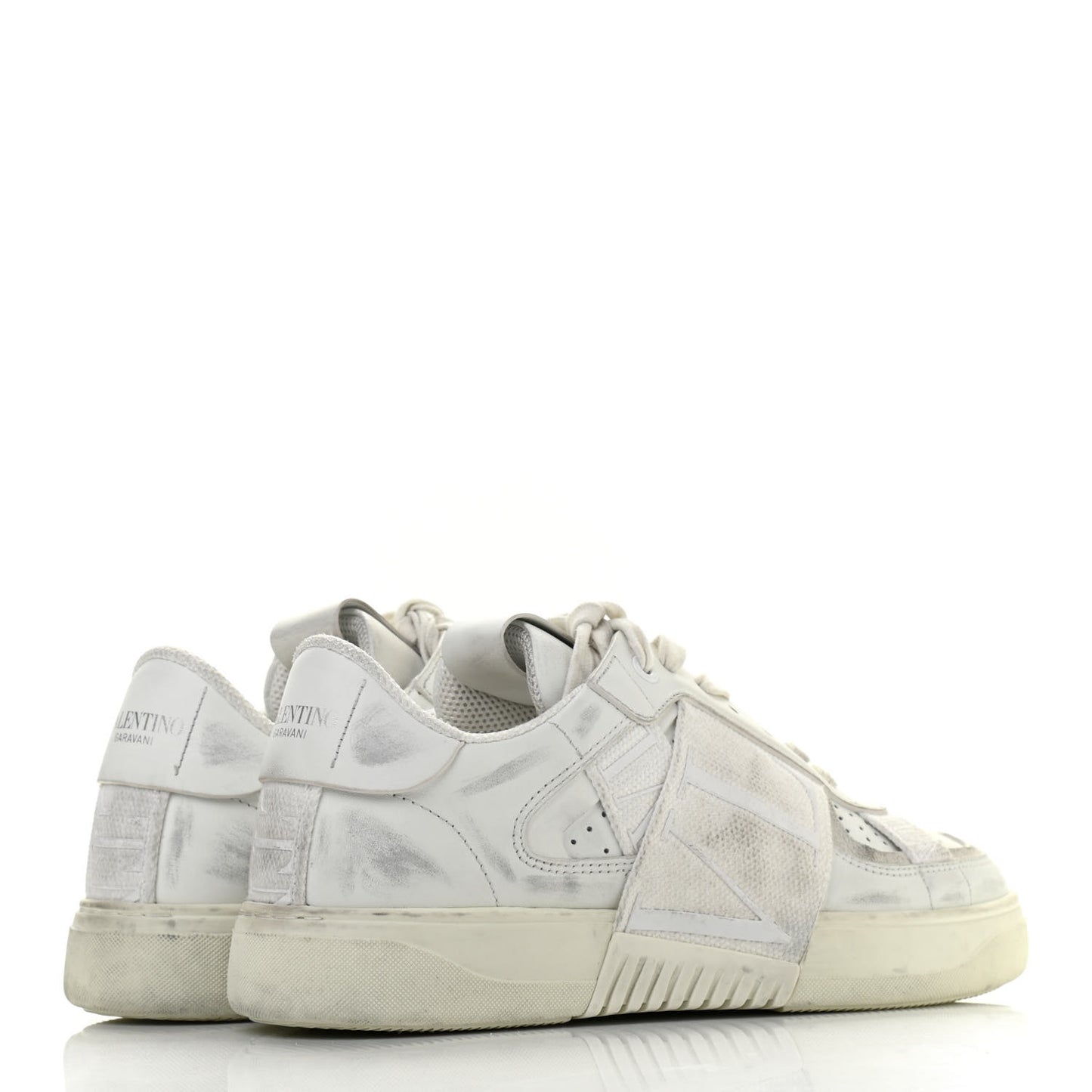 Calfskin Womens VL7N Sneakers 37.5 White Ice