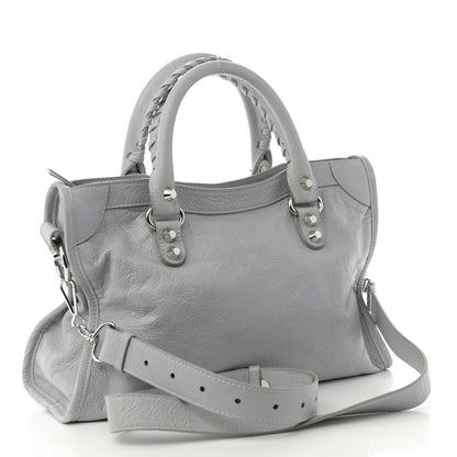 Balenciaga Agneau Arena Classic Silver Hardware Small Le City Light Grey 3 of 10
