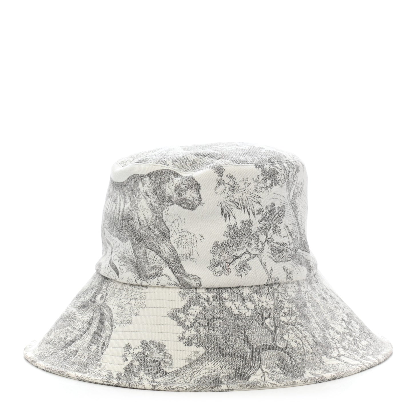 Cotton Dioriviera Toile De Jouy Bob Brim Bucket Hat 58 Gray