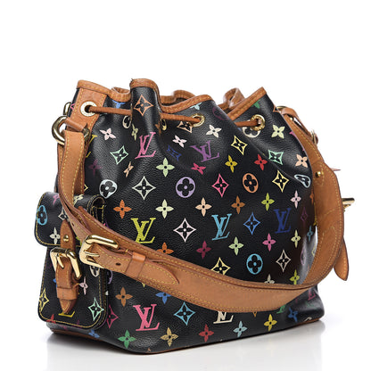 Louis Vuitton Monogram Multicolor Petit Noe Black 2 of 14