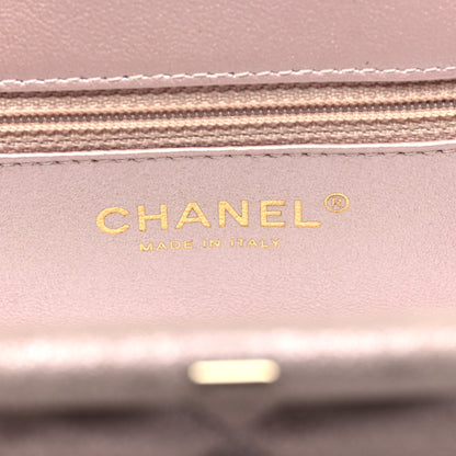 Chanel Metallic Lambskin Quilted Timeless Clutch Pink 6 of 12
