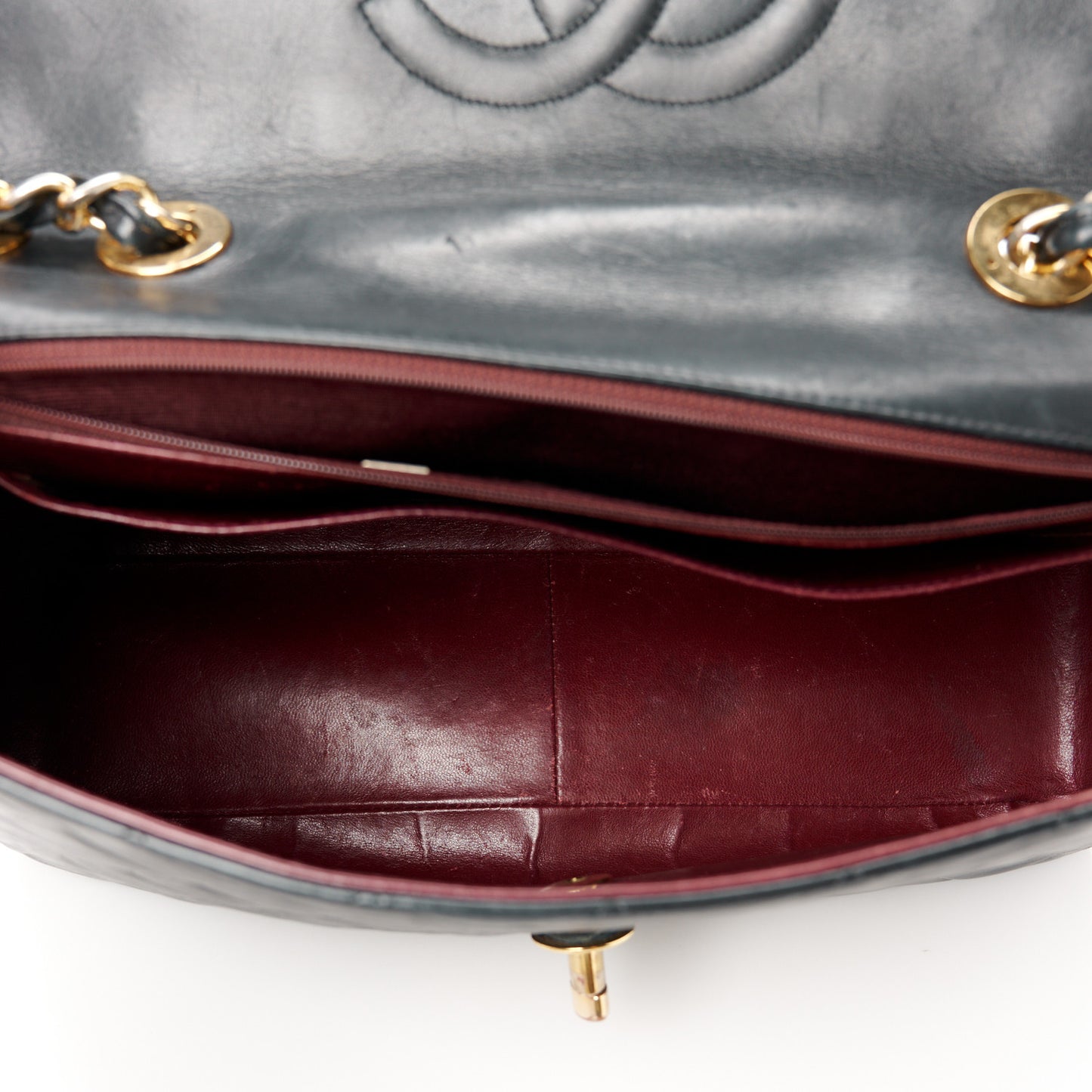 Lambskin Quilted XL Jumbo Single Flap Black