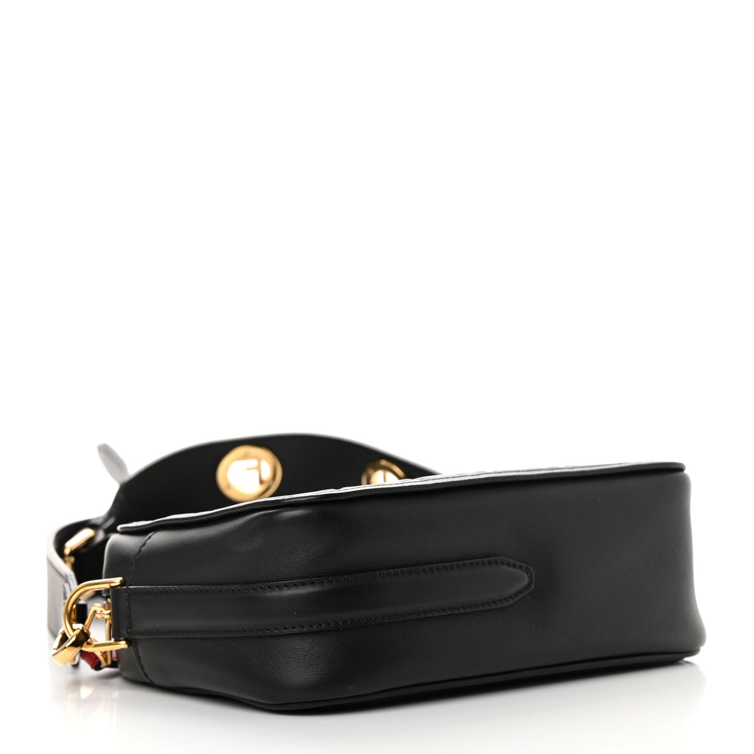 Fendi Vitello Century F is Fendi Bi-Color FF 1974 Embossed Camera Case Maya Black 4 of 13