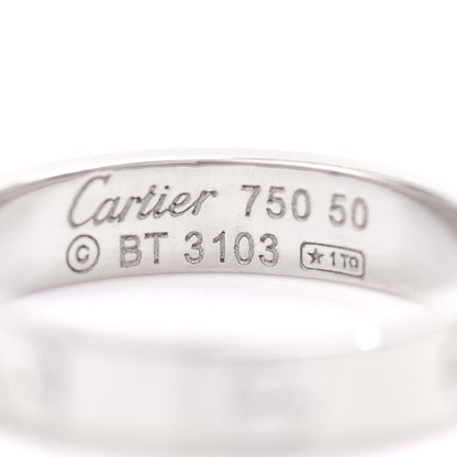 Cartier 18K White Gold 3.5mm LOVE Wedding Band Ring 50 5.25 4 of 4