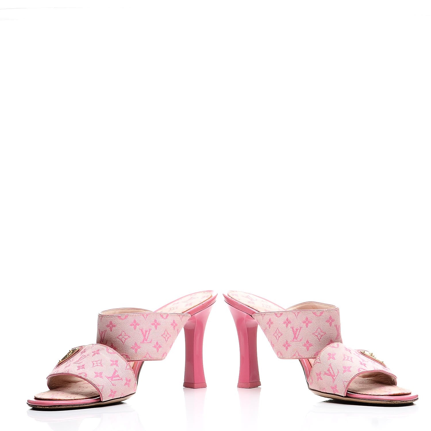 Louis Vuitton Mini Monogram Mary Kate Mules 41 Pink 5 of 15