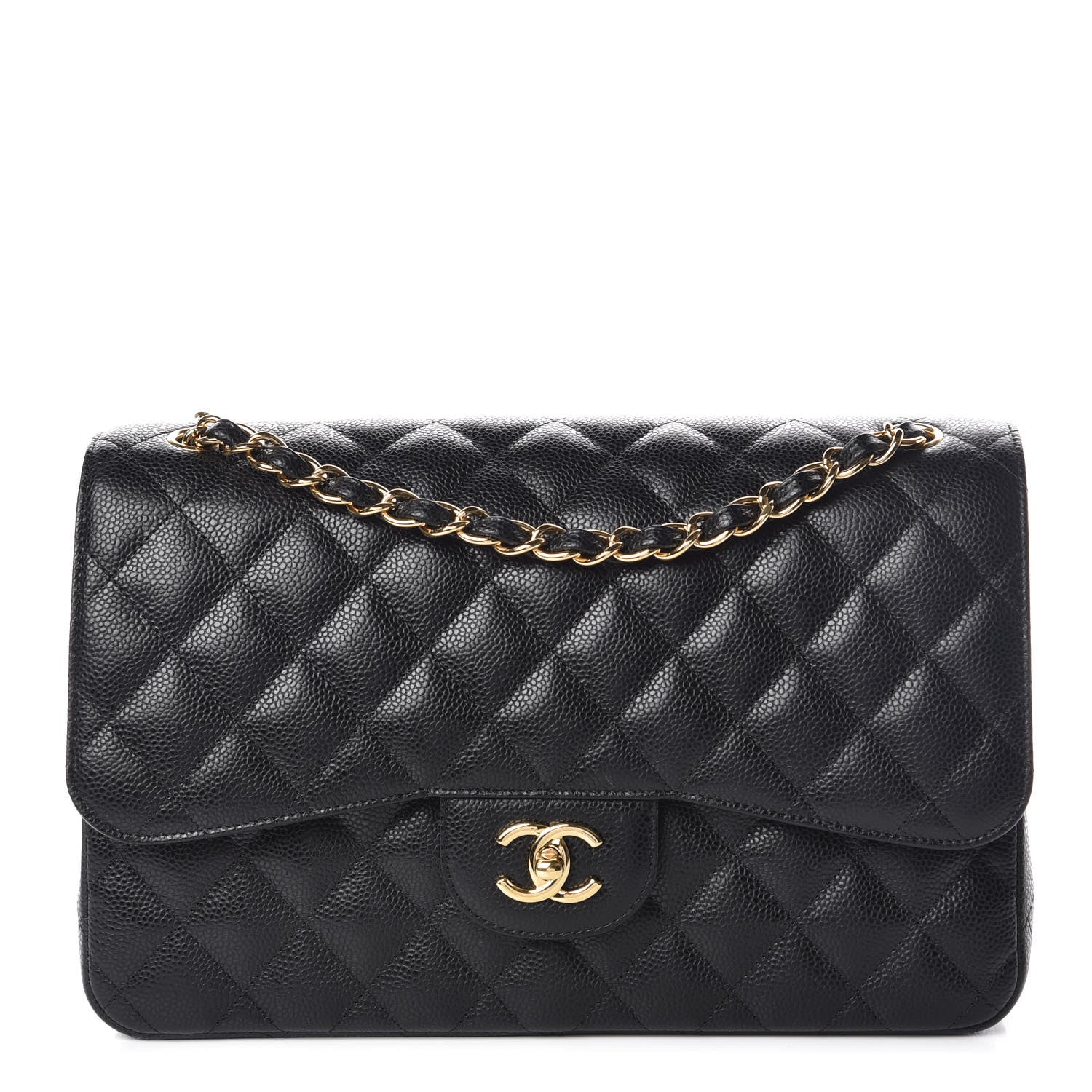 Chanel Caviar Quilted Jumbo Double Flap Black 1 of 9