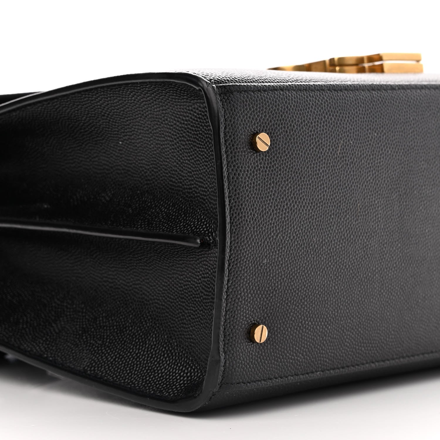 Saint Laurent Grain de Poudre Medium Classic Monogram Cassandra Top Handle Black 9 of 10